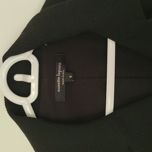 Nanette Lepore black tuxedo suit dress - Picture 2 of 5